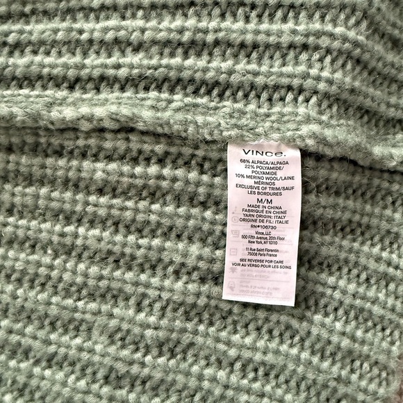 Vince Green Ribbed Knit Chunky Cardigan Sweater - Picture 9 of 9